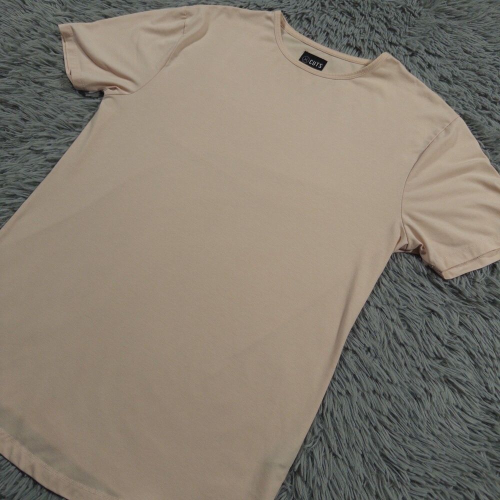 Cuts Clothing Shirt Extra Large Pink Pyca Pro Curved Hem Pullover Mens